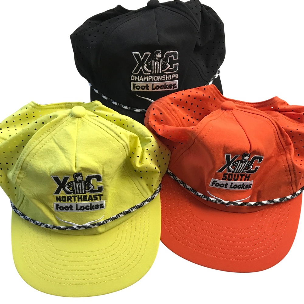 Lot 3 Foot Locker XC Cross Country Championships Running Hats Sound Running Rope